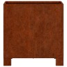 Jardinière avec pieds Rouillé 30x30x30 cm Acier corten 537884537884