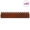 Bordures de pelouse 20 pcs Rouillé 103 x 0,05 x 22 cm 537890537890