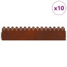 Bordures de pelouse 10 pcs Rouillé 103 x 0,05 x 22 cm 537891537891
