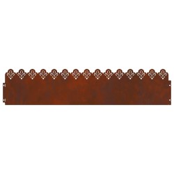 Bordures de pelouse 10 pcs Rouillé 103 x 0,05 x 22 cm 537891537891