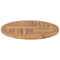 Dessus de table Bois de teck solide Rond 2,5 cm 60 cm 537895537895