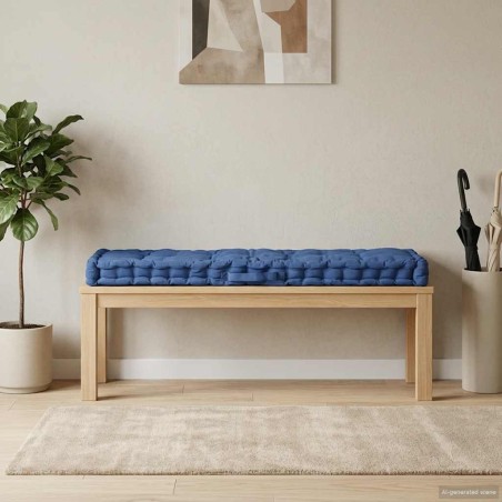 Coussin de plancher de palette Coton 120x40x7 cm Bleu clair 537897537897