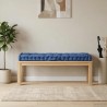 Coussin de plancher de palette Coton 120x40x7 cm Bleu clair 537897537897
