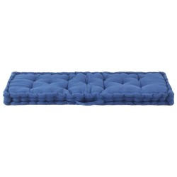 Coussin de plancher de palette Coton 120x40x7 cm Bleu clair 537897537897