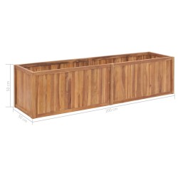 Lit surélevé de jardin 200x50x50 cm Bois de teck solide 537899537899