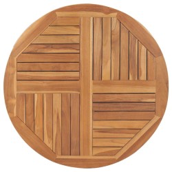 Dessus de table Bois de teck solide Rond 2,5 cm 90 cm 537901537901