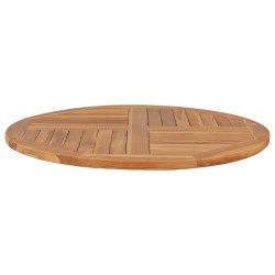 Dessus de table Bois de teck solide Rond 2,5 cm 90 cm 537901537901