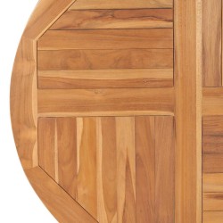 Dessus de table Bois de teck solide Rond 2,5 cm 90 cm 537901537901