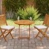 Dessus de table Bois de teck solide Rond 2,5 cm 80 cm 537903537903