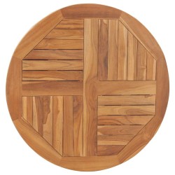 Dessus de table Bois de teck solide Rond 2,5 cm 80 cm 537903537903