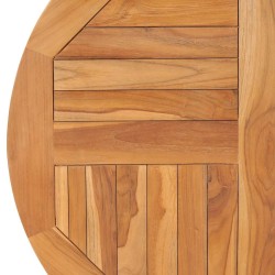 Dessus de table Bois de teck solide Rond 2,5 cm 80 cm 537903537903
