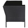 Salon de jardin 6 pcs avec coussins résine tressée noir 537918537918