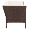 Salon de jardin 6 pcs avec coussins Résine tressée Marron 537920537920