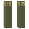 Lumière de chemin LED solaire 2 pcs Vert olive 537921537921