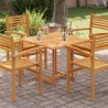 Dessus de table Bois de teck solide Carré 80x80x2,5 cm 537932537932