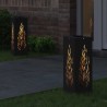 Lumière de chemin LED solaire 2 pcs Noir Acier laminé à froid 537939537939