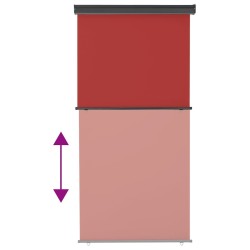 Auvent latéral de balcon 125x250 cm Rouge 537942537942
