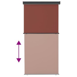 Auvent latéral de balcon 125x250 cm Marron 537949537949