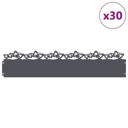 Bordures de pelouse 30 pcs Anthracite 103 x 0,05 x 22 cm Acier 537951537951