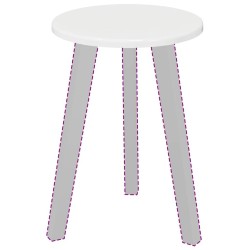 Plateau de table Blanc brillant Ø 30 x 1,5 cm Bois d'ingénierie 537952537952