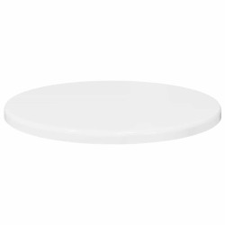 Plateau de table Blanc brillant Ø 30 x 1,5 cm Bois d'ingénierie 537952537952