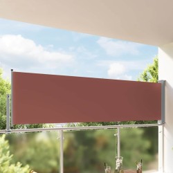 Auvent latéral rétractable de patio 100x300 cm Marron 537953537953