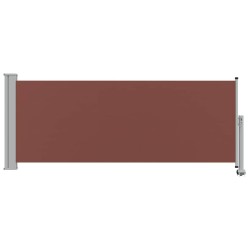 Auvent latéral rétractable de patio 100x300 cm Marron 537953537953