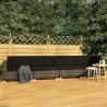 Ensemble de canapés de jardin 4 pièces avec coussins en résine tressée grise 537954537954