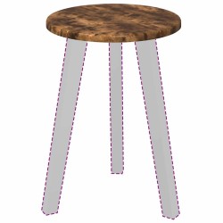 Plateau de table Chêne fumé Ø 30 x 1,5 cm Bois d'ingénierie 537957537957