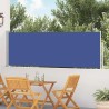 Auvent latéral rétractable de patio 100x500 cm Bleu 537973537973