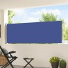 Auvent latéral rétractable de patio 100x500 cm Bleu 537973537973