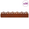 Bordures de pelouse 30 pcs Rouillé 103 x 0,05 x 22 cm 537977537977