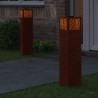 Lumière de chemin LED solaire 2 pcs Bronze Acier patiné 537986537986