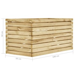 Lit surélevé 100x50x50 cm Bois de pin imprégné  537988537988