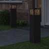Lumière de chemin LED solaire 2 pcs Noir Acier laminé à froid 537989537989