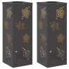 Lumière de chemin LED solaire 2 pcs Noir Acier laminé à froid 537990537990