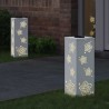 Lumière de chemin LED solaire 2 pcs Blanc Acier laminé à froid 537991537991