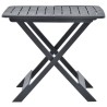 Table pliable de jardin Anthracite 79x72x70 cm Plastique 537994537994