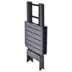Table pliable de jardin Anthracite 79x72x70 cm Plastique 537994537994