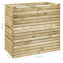 Lit surélevé 100x50x100 cm Bois de pin imprégné 537996537996