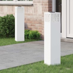 Lumière de chemin LED solaire 2 pcs Blanc Acier laminé à froid 537998537998