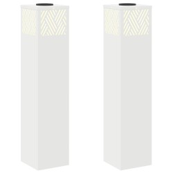 Lumière de chemin LED solaire 2 pcs Blanc Acier laminé à froid 537998537998