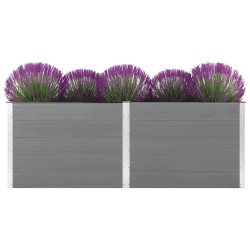 Lit surélevé de jardin 250x50x91 cm WPC Gris 537999537999
