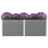 Lit surélevé de jardin 250x50x91 cm WPC Gris 537999537999