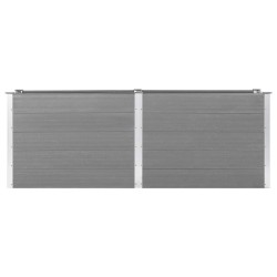 Lit surélevé de jardin 250x50x91 cm WPC Gris 537999537999