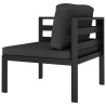 Canapé d'angle sectionnel avec coussins Aluminium Anthracite 538005538005
