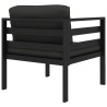 Canapé d'angle sectionnel avec coussins Aluminium Anthracite 538005538005