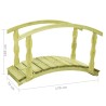 Pont de jardin avec balustrade 170x74x105 cm Pin imprégné 538007538007