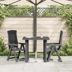 Table de jardin Anthracite 80x75x72 cm Plastique 538010538010