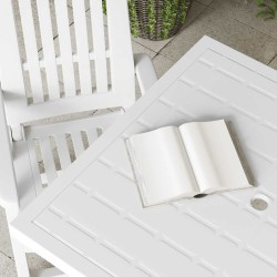 Table de jardin Blanc 80x75x72 cm Plastique 538011538011